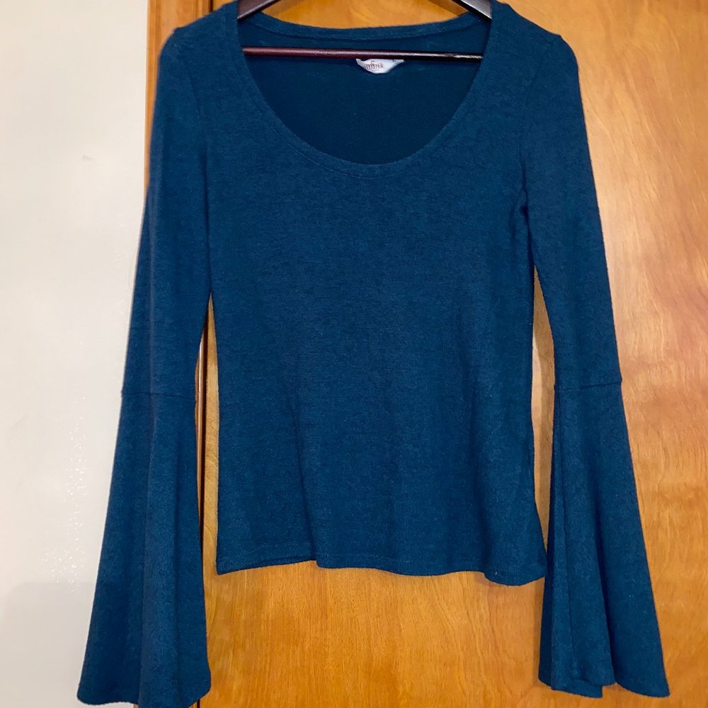 Hollister Blue Sweater w Flared Sleeves